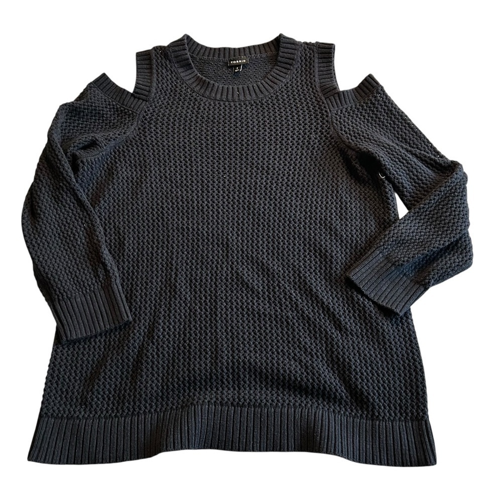 Torrid size 2 Navy Cold Shoulder Sweater